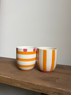 Set van 2 keramische mokken Sunrise oranje roze - Néva Living
