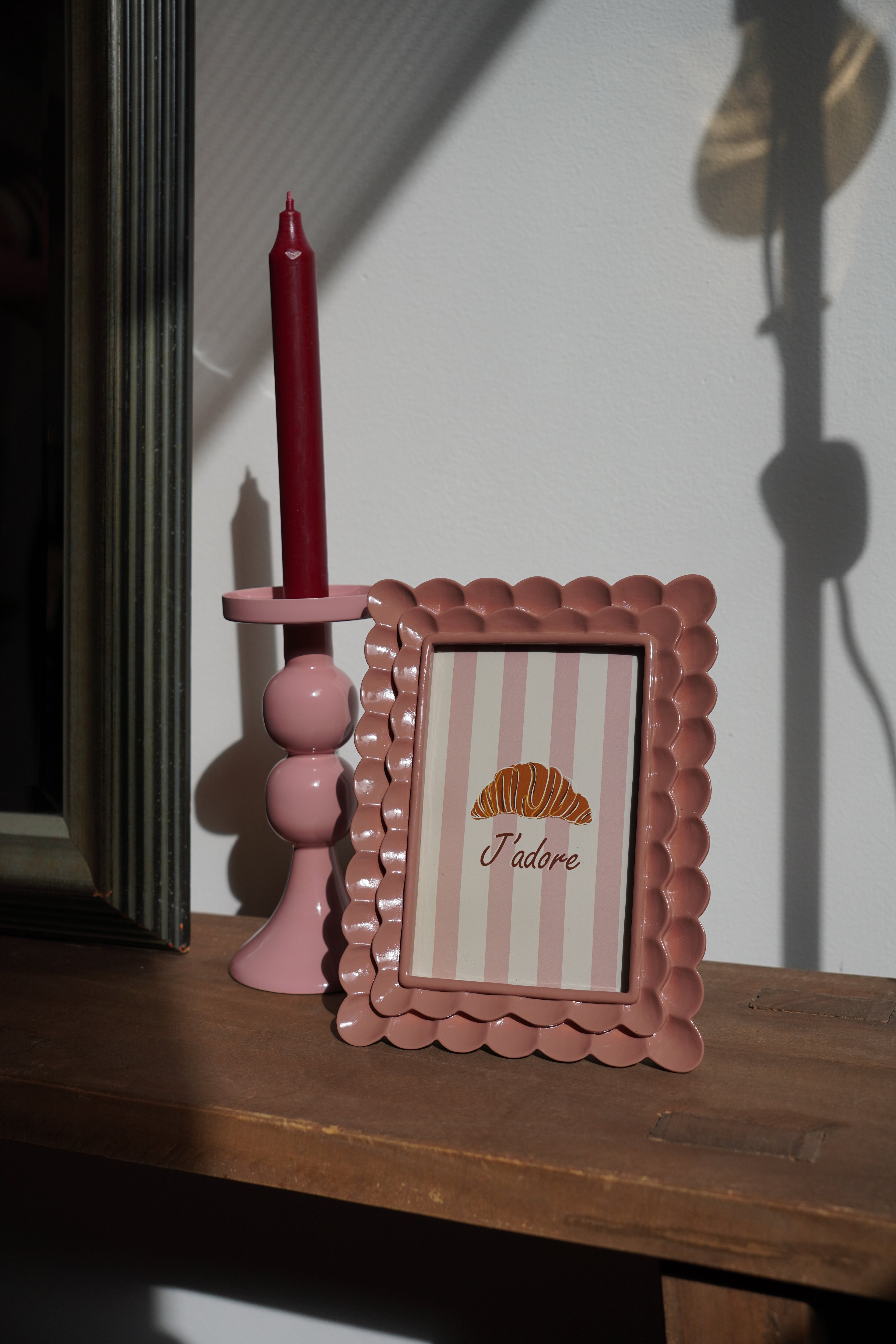 Fotolijst Shell roze zijaanzicht - Néva Living
