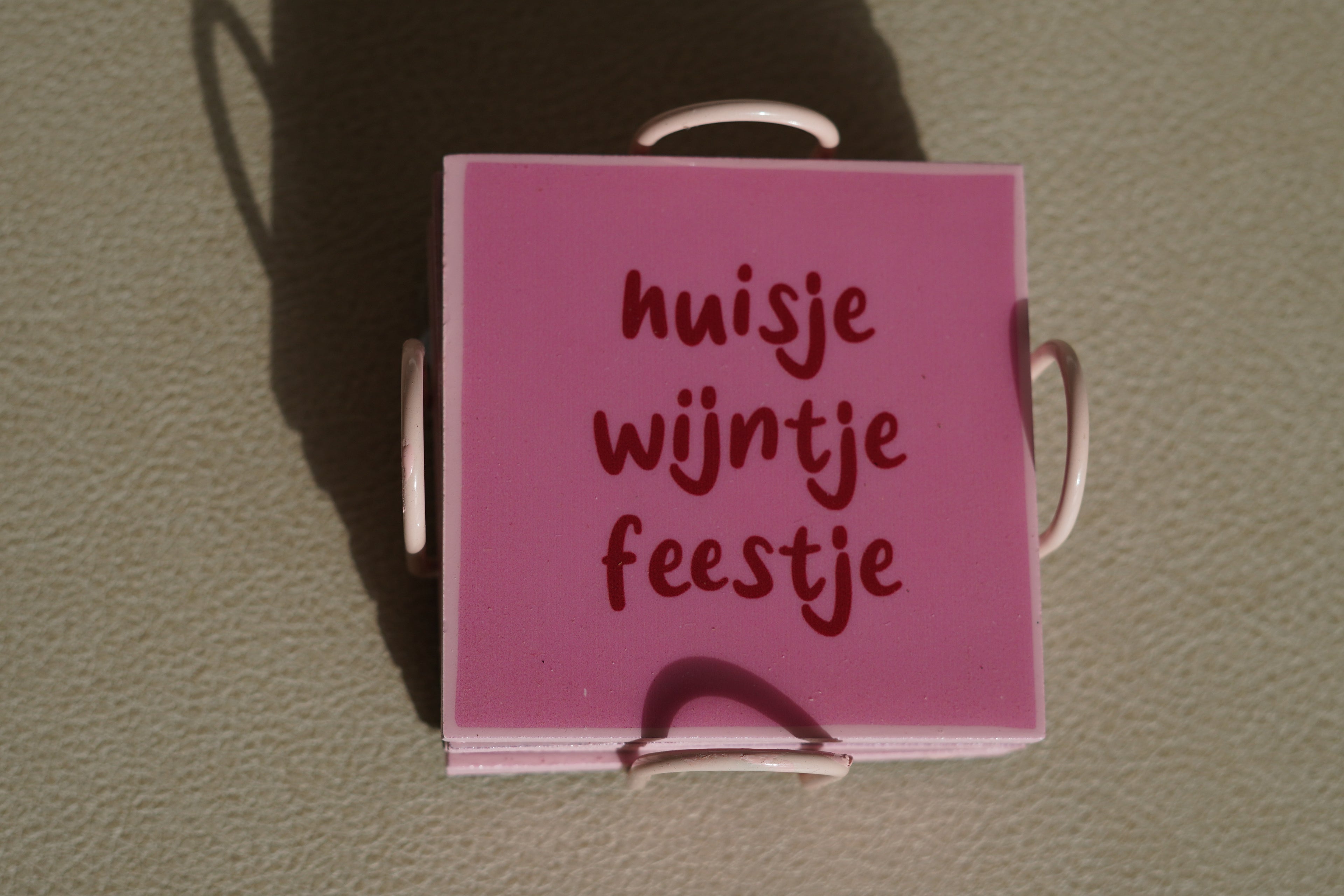 Onderzetters wijnmotief set keramiek - Néva Living
