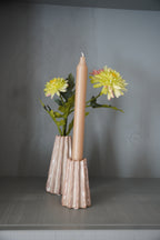Kandelaar vaasje set bruin beige close-up - Néva Living