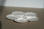 Borrelschaal Shell wit keramiek lifestyle styling - Néva Living