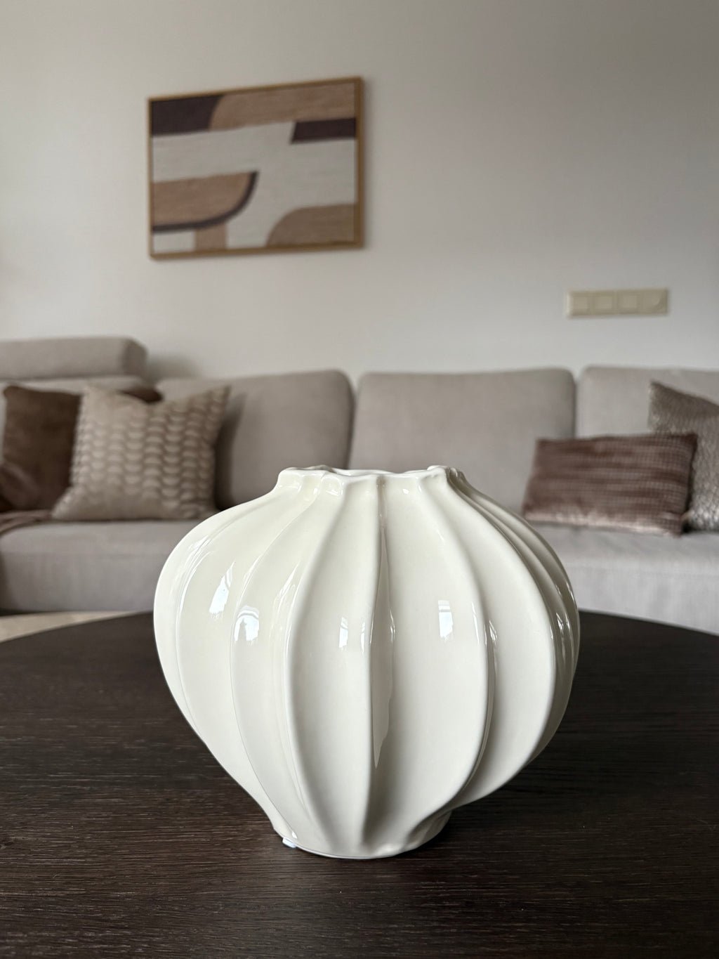 Keramische vaas Flora naturel off-white - Néva Living