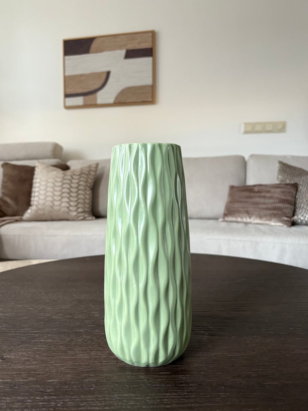 Sage Column vaas groen mint keramiek - Néva Living