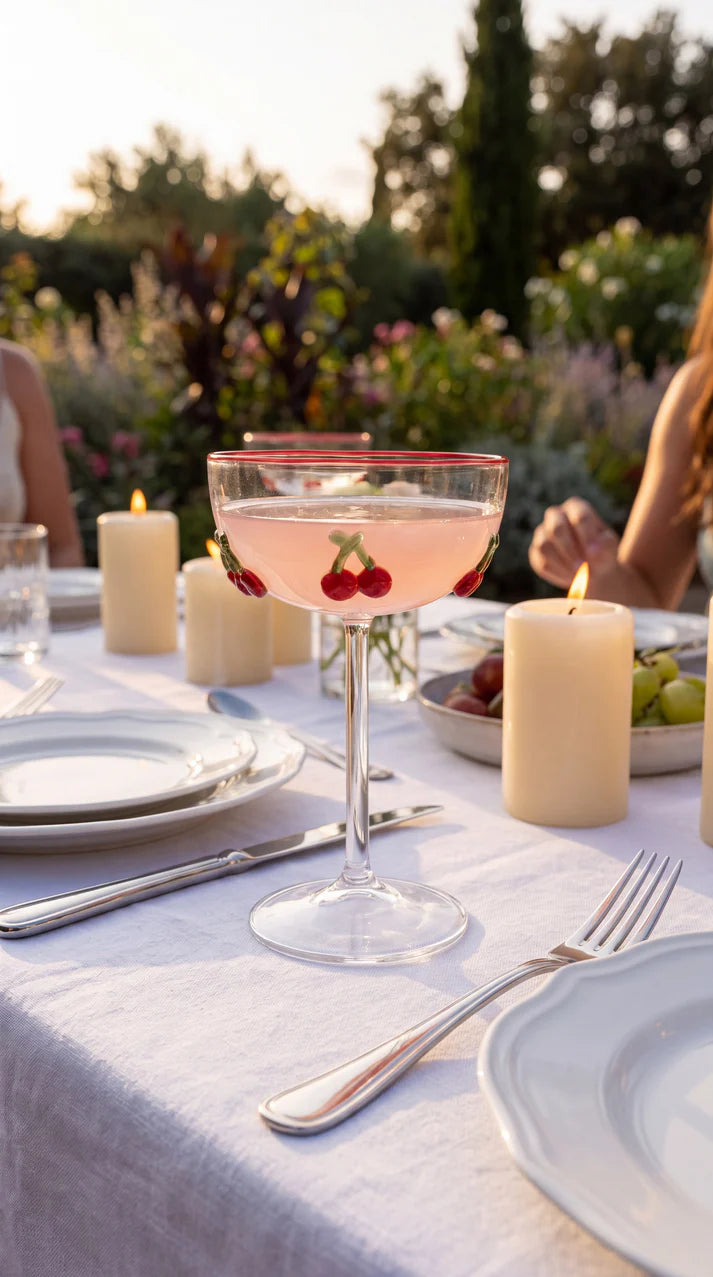 Cocktail glazen - cherry set van 2