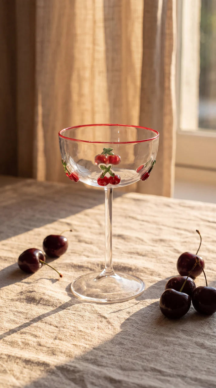 Cocktail glazen - cherry set van 2